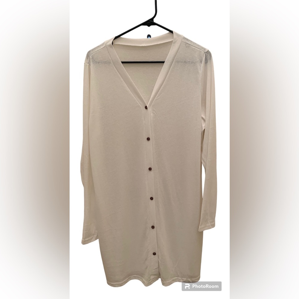 White long cardigan, XL